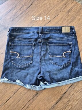 American Eagle Outfitters Dark Wash Denim Cutoff Shorts